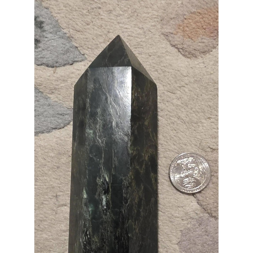 Large Emerald Tower, Quartz and Mica,Healing Crystal Wand, Stone of Truth